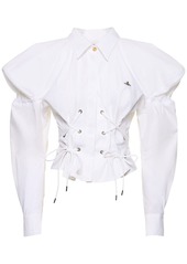 Vivienne Westwood Gexy Fitted Cotton Lace-up Shirt