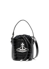 Vivienne Westwood logo-plaque leather bucket bag