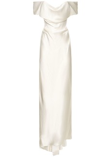 Vivienne Westwood Nova Cocotte Heavy Silk Satin Long Dress