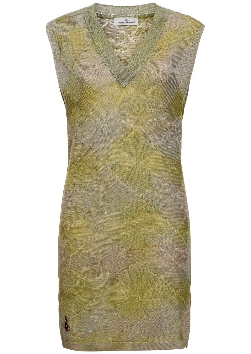Vivienne Westwood Pearl Sleeveless Knit Hemp Midi Dress
