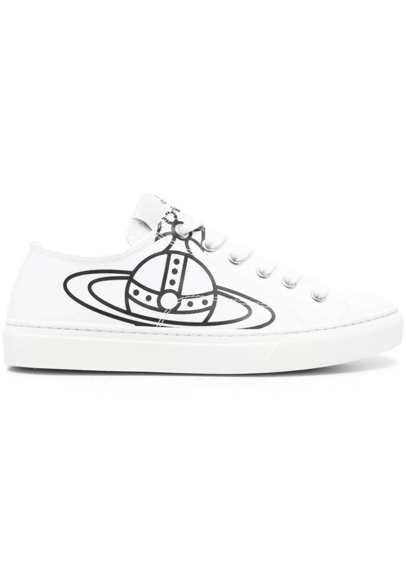 Vivienne Westwood Plimsoll Orb-print canvas sneakers