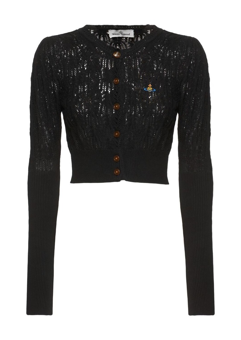 Vivienne Westwood Samantha Openwork Knit Crop Cardigan