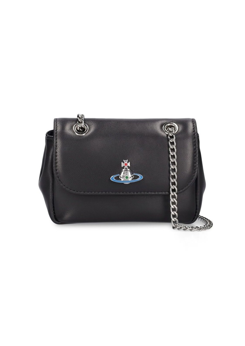 Vivienne Westwood Small Leather Shoulder Bag W/chain
