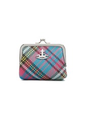 Vivienne Westwood tartan-check print faux-leather coin purse