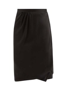 Vivienne Westwood - Mid-rise Draped Cady Skirt - Womens - Black
