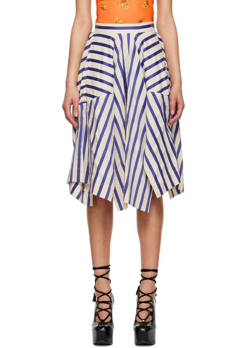 Vivienne Westwood Blue Knockout Midi Skirt