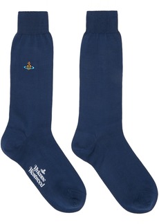 Vivienne Westwood Blue Plain Socks