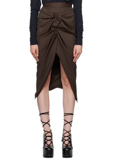 Vivienne Westwood Brown Panther Midi Skirt