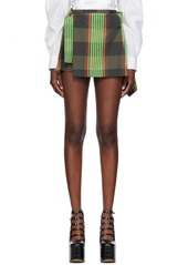 Vivienne Westwood Green Meghan Kilt Miniskirt