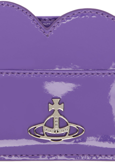 Vivienne Westwood Purple Shiny Heart Card Holder