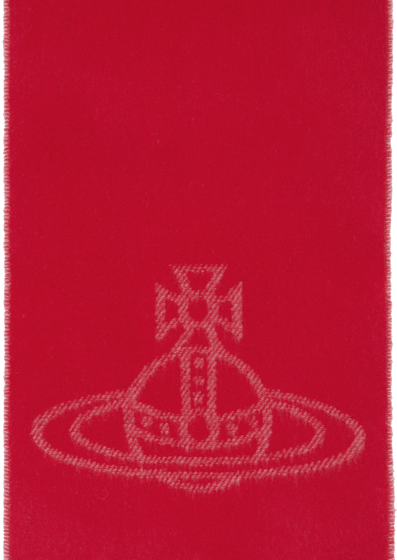 Vivienne Westwood Red & Pink Double Logo Scarf