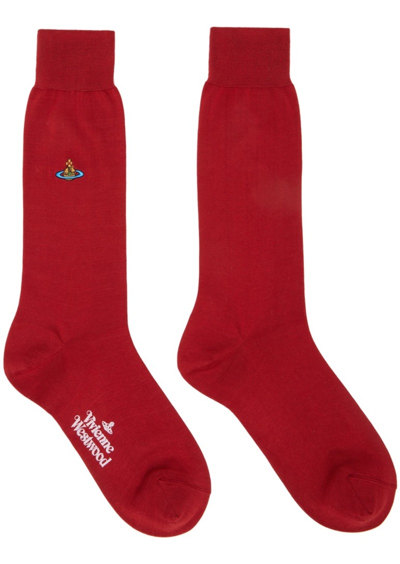 Vivienne Westwood Red Plain Socks