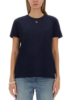 VIVIENNE WESTWOOD T-SHIRT WITH ORB EMBROIDERY