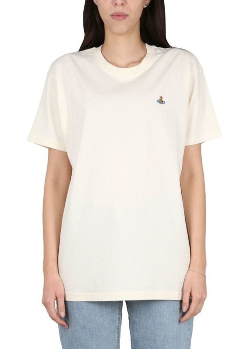 VIVIENNE WESTWOOD T-SHIRT WITH ORB EMBROIDERY UNISEX