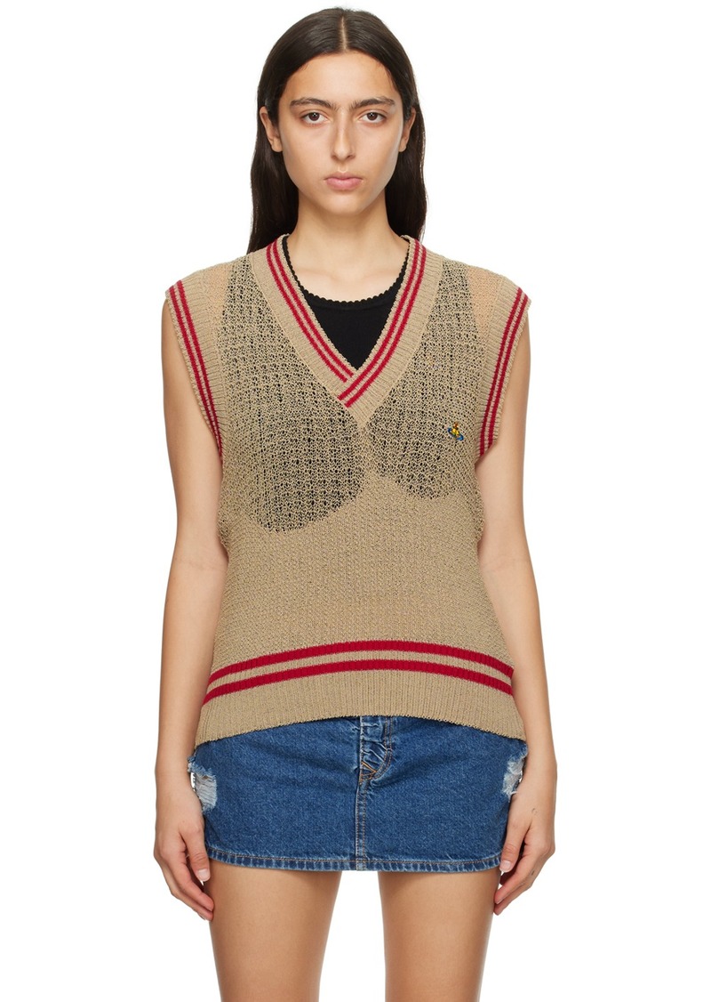 Vivienne Westwood Taupe Distressed Vest