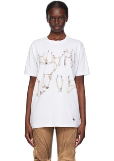 Vivienne Westwood White Bones 'N Chain T-Shirt