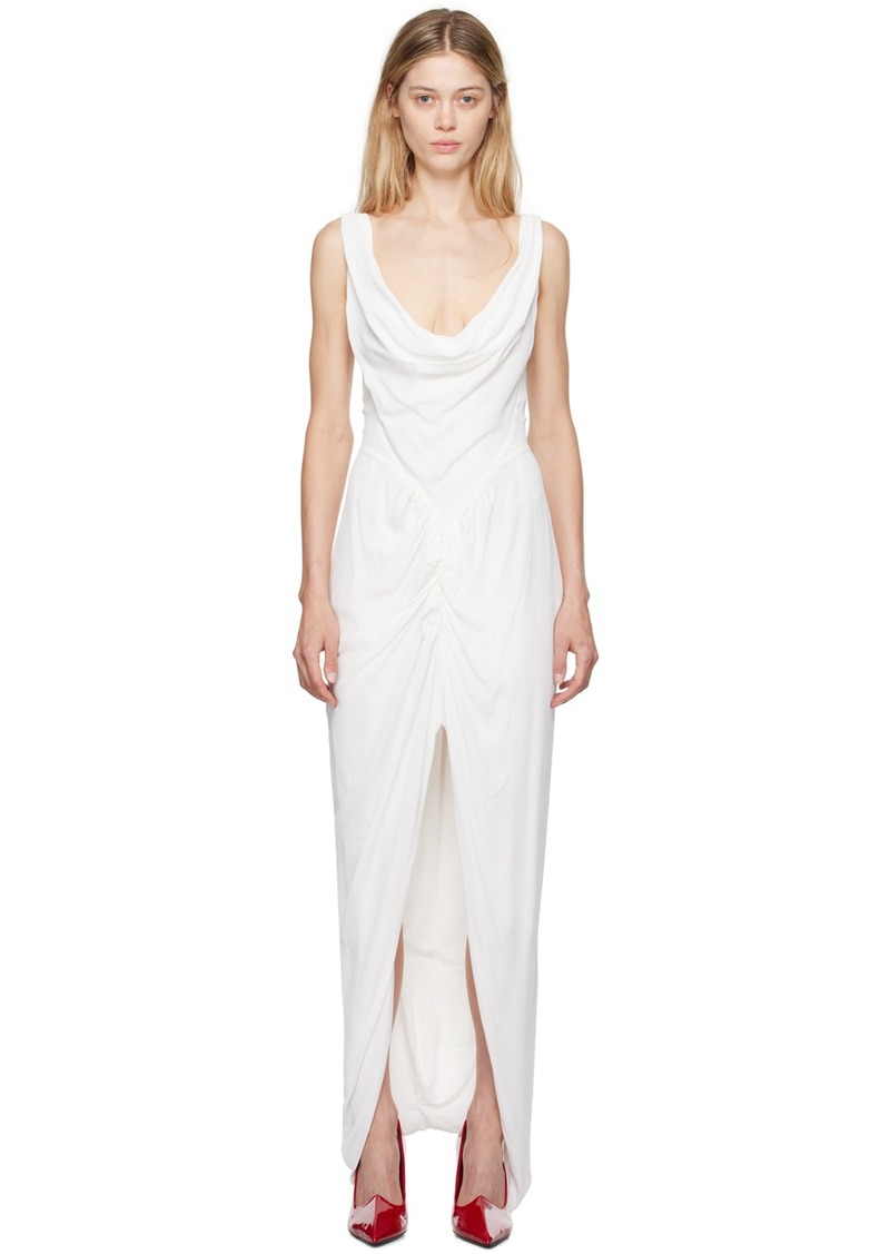 Vivienne Westwood White Long Panther Maxi Dress