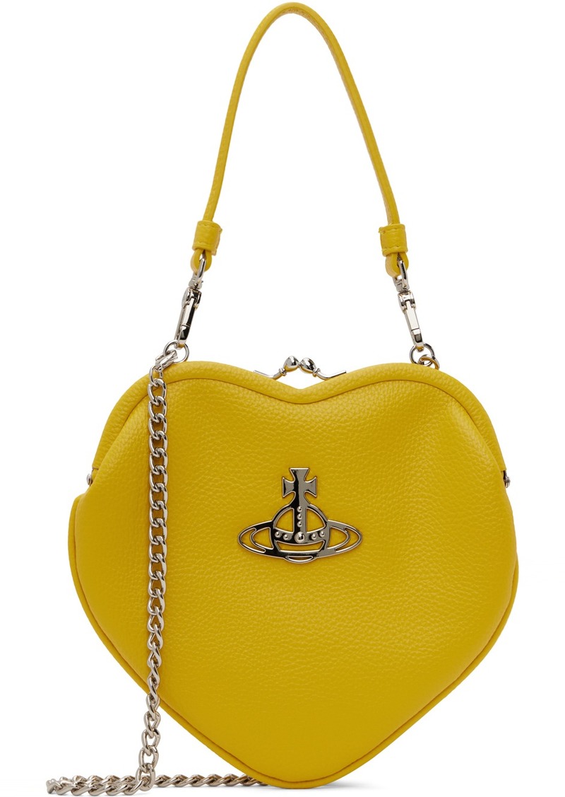 Vivienne Westwood Yellow Belle Heart Frame Bag