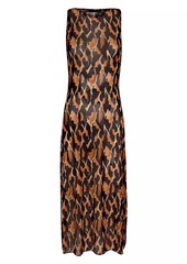 Vix Camu Twist Long Cover-Up Dress