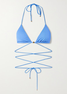 Vix Eva Seersucker Triangle Bikini Top