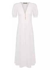 Vix Irida Linen-Blend Midi-Dress