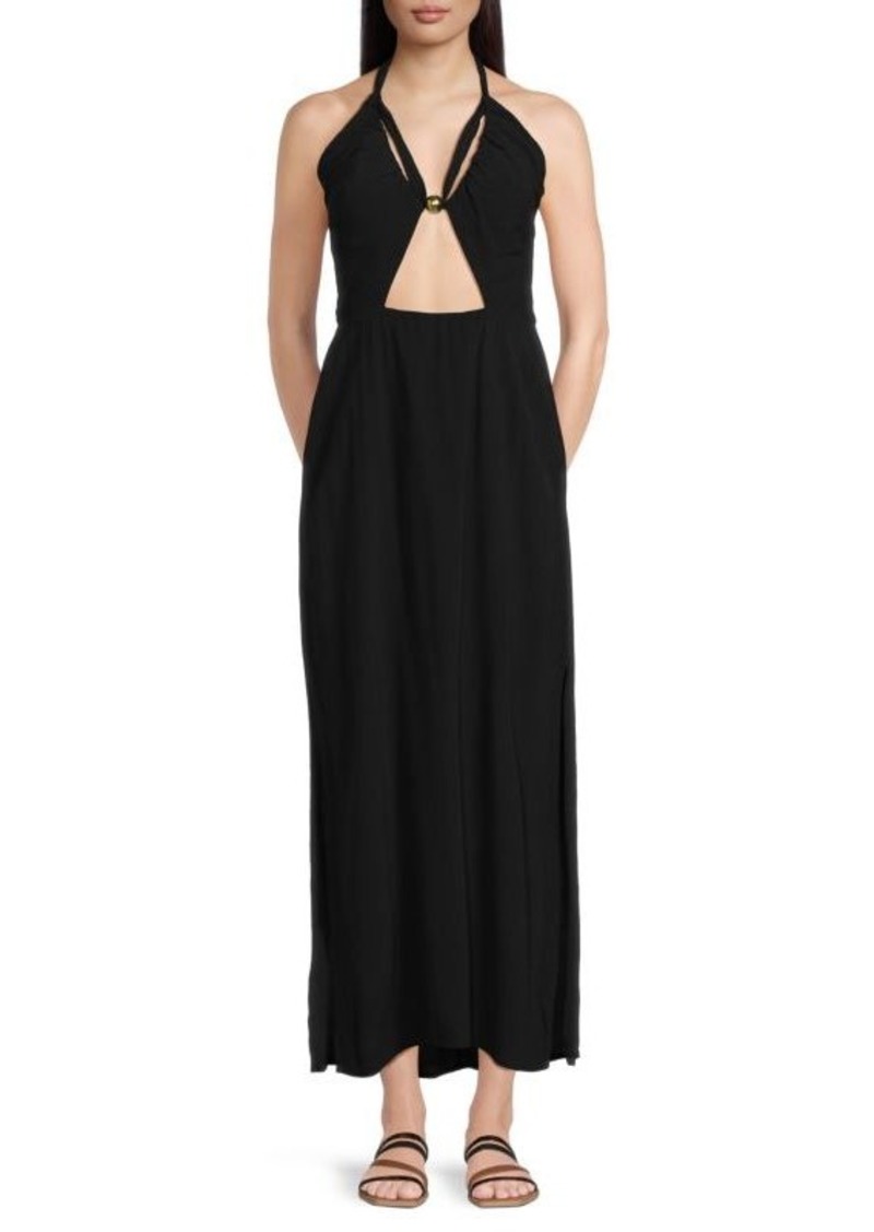 Vix Lida Halterneck Cutout Maxi Dress