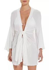 Vix Perola Knotted Long-Sleeve Coverup