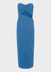 Vix Solid Sonny Detail Midi Dress 