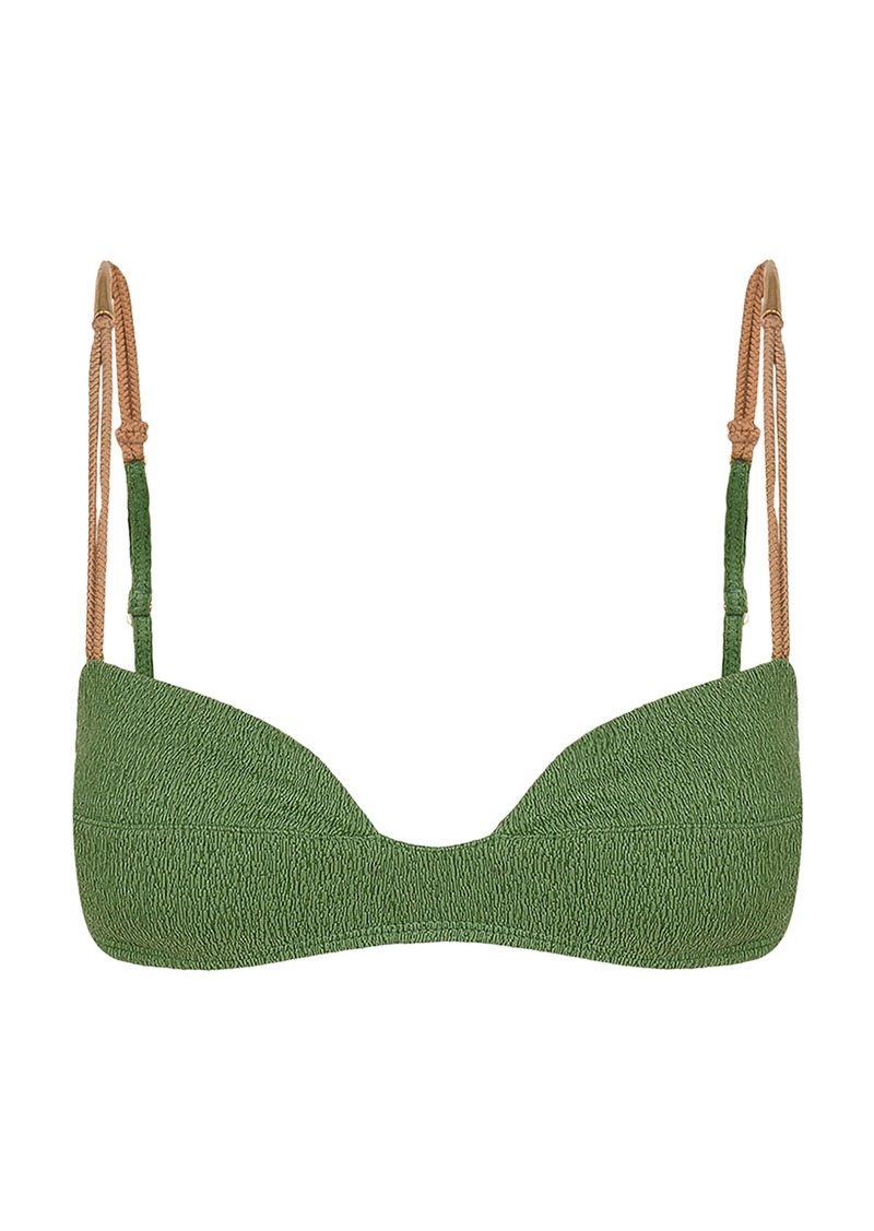 ViX - Vix X Bianca Brandolini Firenze Mandy Amelia Hardware-Detailed Bikini Top - Green - M - Moda Operandi