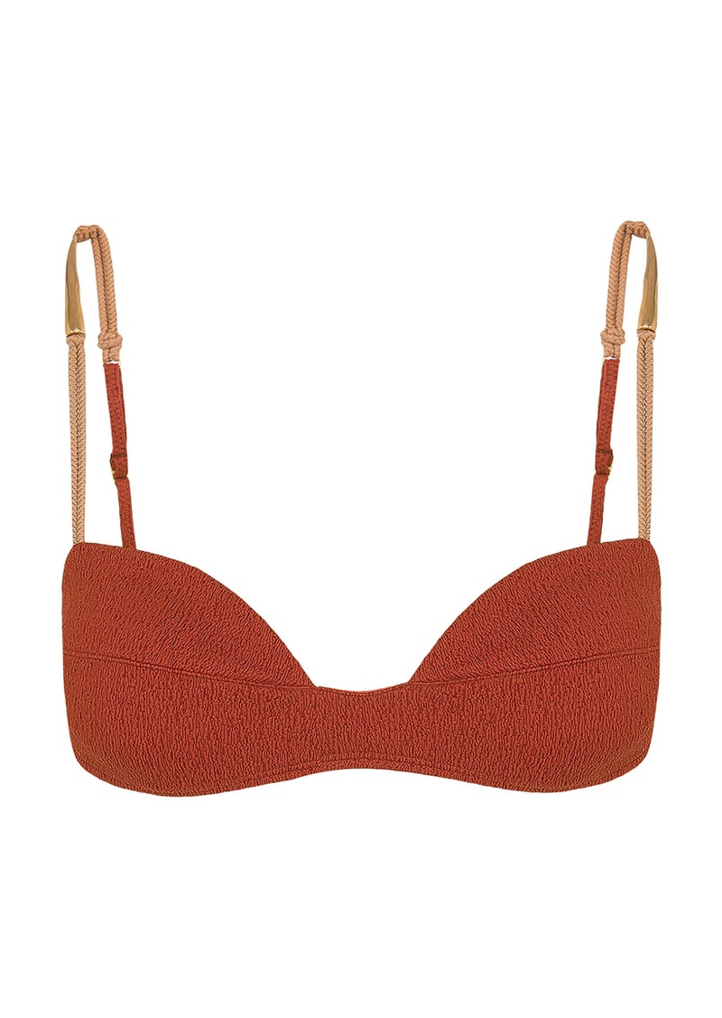 ViX - Vix X Bianca Brandolini Firenze Mandy Amelia Hardware-Detailed Bikini Top - Red - M - Moda Operandi