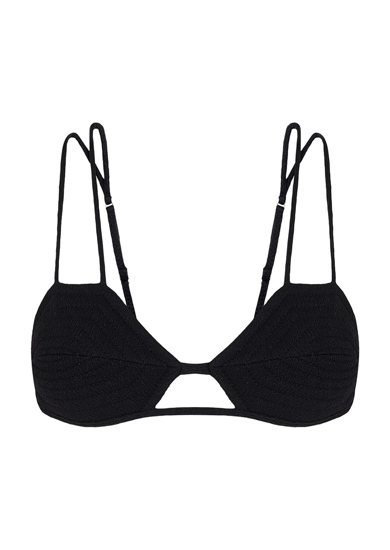 ViX - Vix X Bianca Brandolini Solid Esther Cutout Bikini Top - Black - L - Moda Operandi