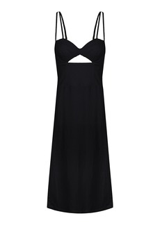 ViX - Vix X Bianca Brandolini Solid Tats Rayon-Linen Maxi Dress - Black - M - Moda Operandi