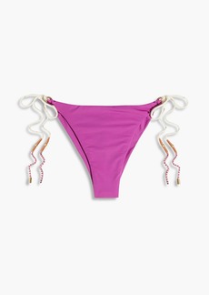 Vix Paula Hermanny - Ada cord-trimmed low-rise bikini briefs - Purple - XS
