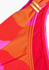 Vix Paula Hermanny - Artsy Bia printed embellished low-rise bikini briefs - Orange - XS