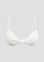 Vix Paula Hermanny - Cloqué knotted bikini top - White - S