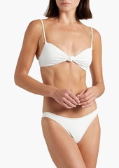 Vix Paula Hermanny - Cloqué knotted bikini top - White - S