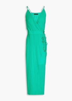 Vix Paula Hermanny - Cyndi linen-blend midi wrap dress - Green - XS