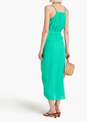 Vix Paula Hermanny - Cyndi linen-blend midi wrap dress - Green - XS