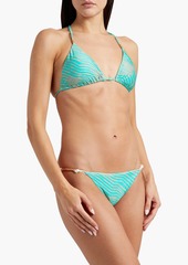 Vix Paula Hermanny - Elis printed low-rise bikini briefs - Blue - XS