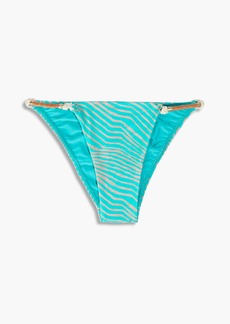 Vix Paula Hermanny - Elis printed low-rise bikini briefs - Blue - XS