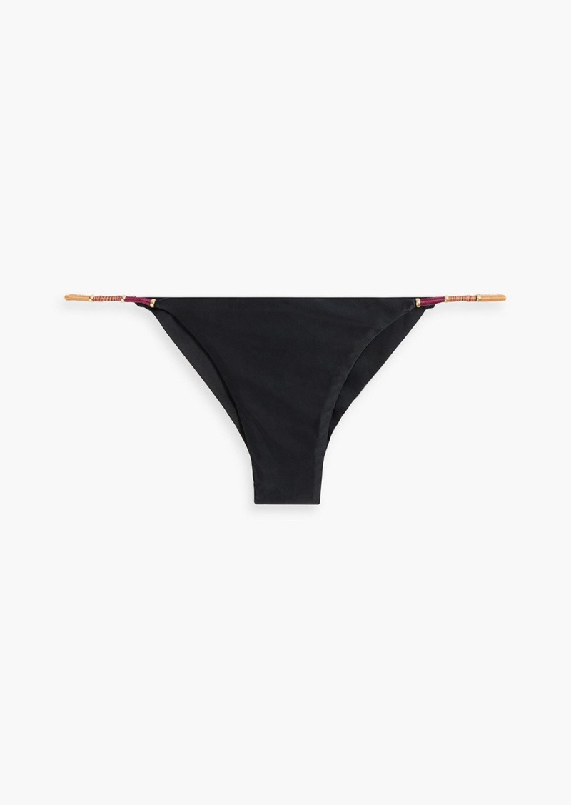 Vix Paula Hermanny - Elis embellished low-rise bikini briefs - Black - XS