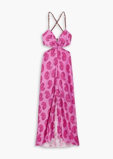 Vix Paula Hermanny - Leela cutout printed woven dress - Pink - L