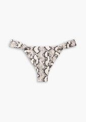 Vix Paula Hermanny - Mia knotted snake-print low-rise bikini briefs - White - XS