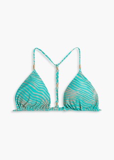 Vix Paula Hermanny - Printed triangle bikini top - Blue - M