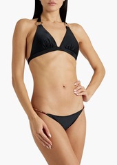 Vix Paula Hermanny - Ring-embellished triangle bikini top - Black - S