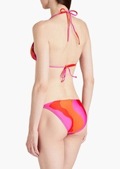 Vix Paula Hermanny - Ripple striped triangle bikini top - Orange - L