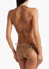Vix Paula Hermanny - Lou ruffle-trimmed tiger-print low-rise bikini briefs - Animal print - M