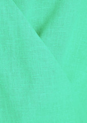 Vix Paula Hermanny - Wrap-effect linen-blend top - Green - S