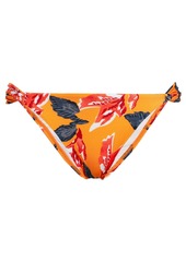 Vix Paula Hermanny Woman Floral-print Low-rise Bikini Briefs Orange