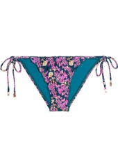 Vix Paula Hermanny Woman Ripple Ruffle-trimmed Floral-print Low-rise Bikini Briefs Multicolor